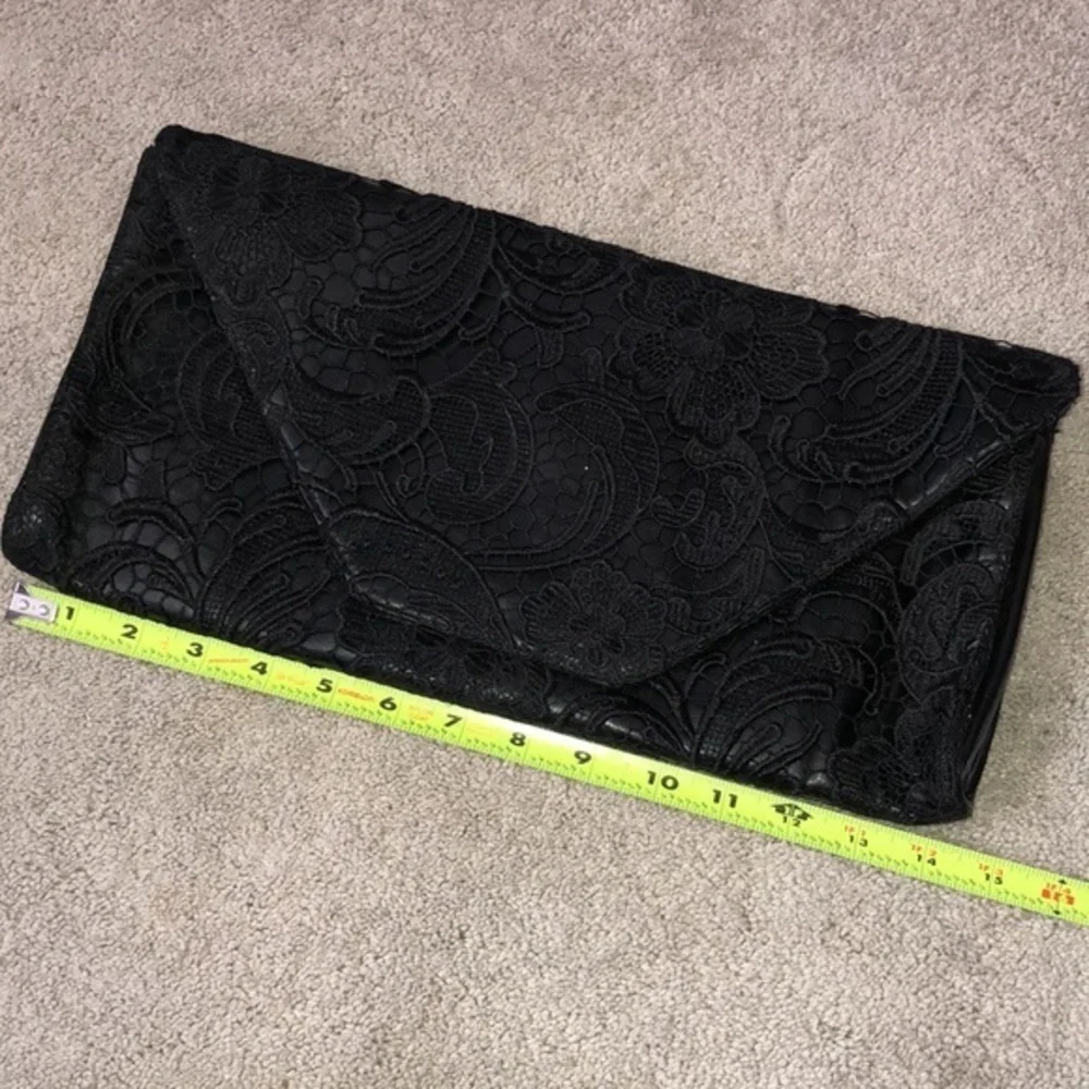 Jessica Simpson‎ Large Holiday Envelope Clutch Bag Black B